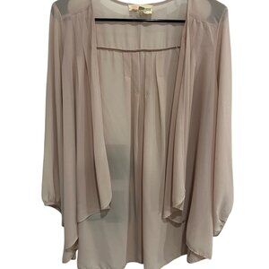 LAtiste By Amy Sheer Open Front Asymmetric Top Cardigan Size Small Elegance